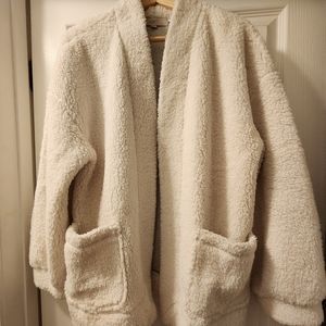 LOFT fleece teddy bear cardigan